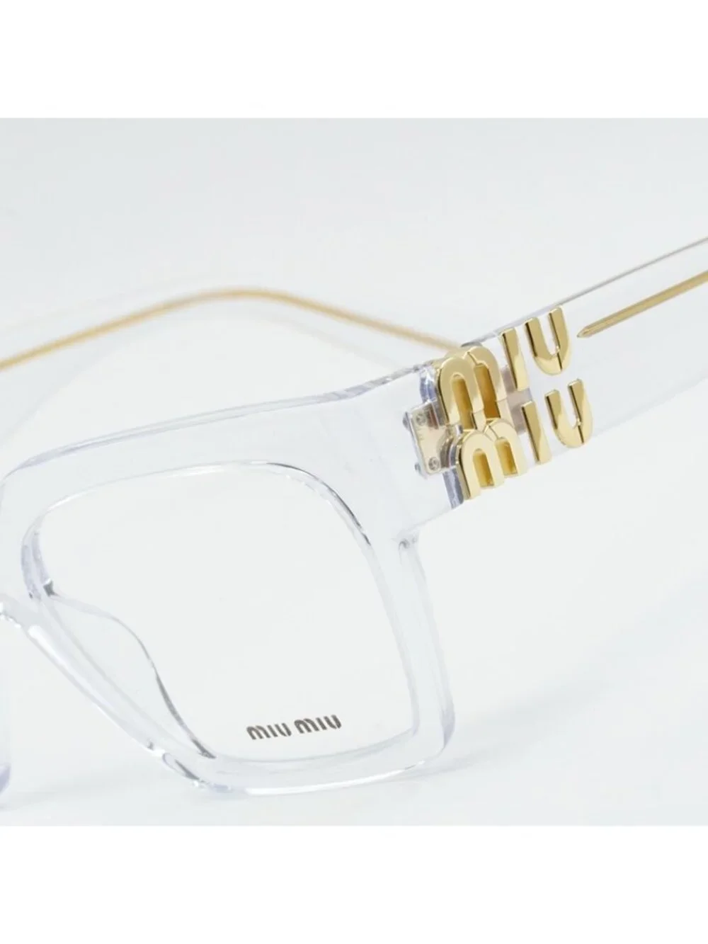 Miu Miu MU04UV 2AZ1O1 Eyeglasses - Crystal 52mm Square Frame